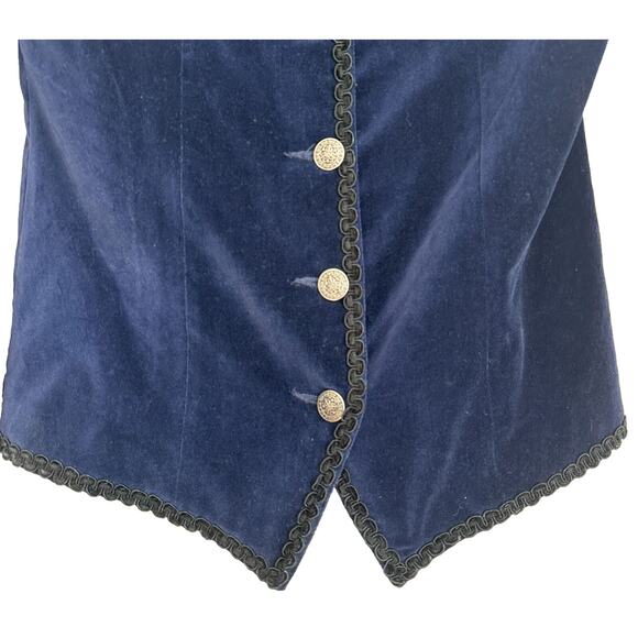 Vintage Coach + Camel Blue Velvet Jacket Small - Picture 4 of 6